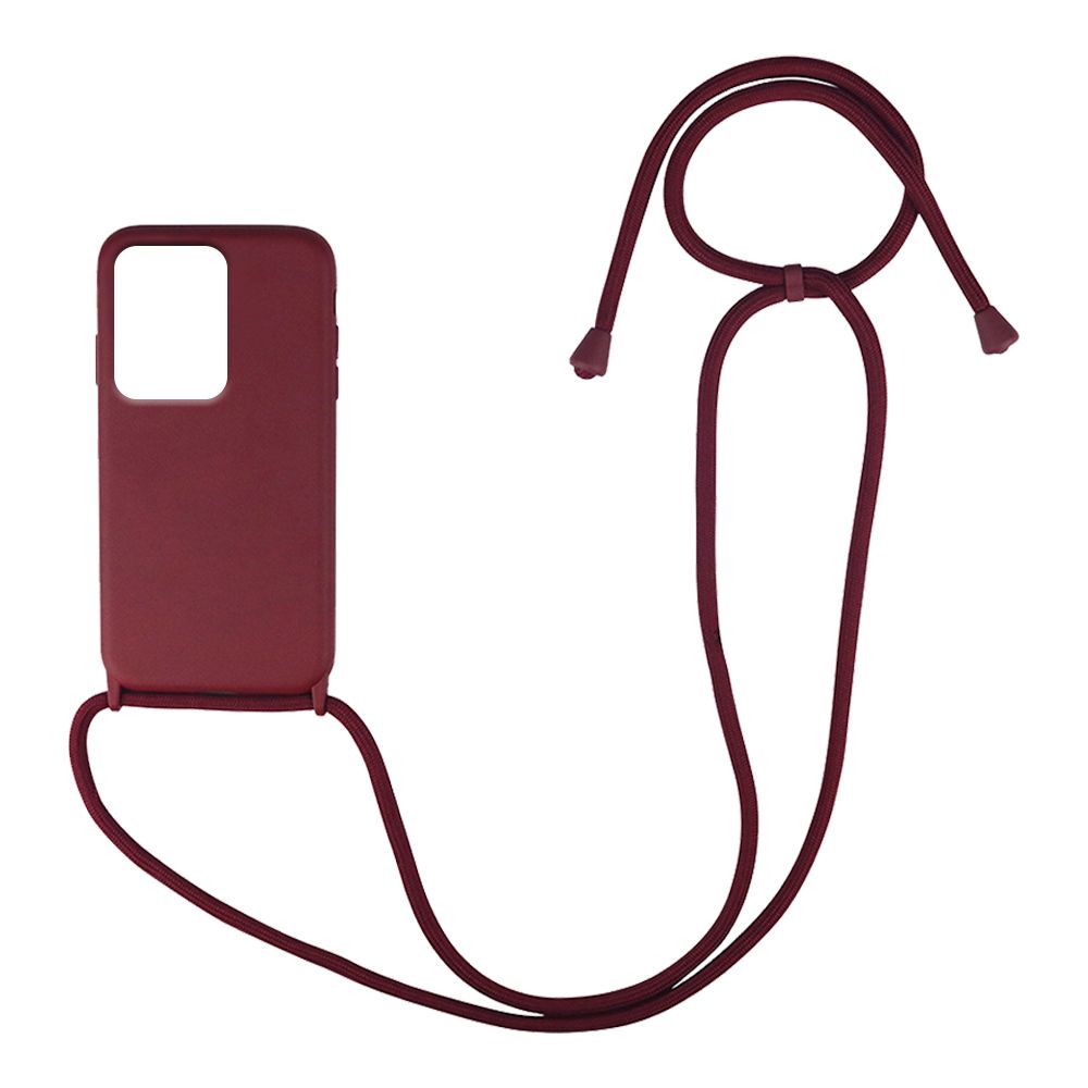 Θήκη Σιλικόνης με Κορδόνι CarryHang Sonique Xiaomi Redmi Note 12 Pro 5G / Poco X5 Pro 5G Μπορντό
