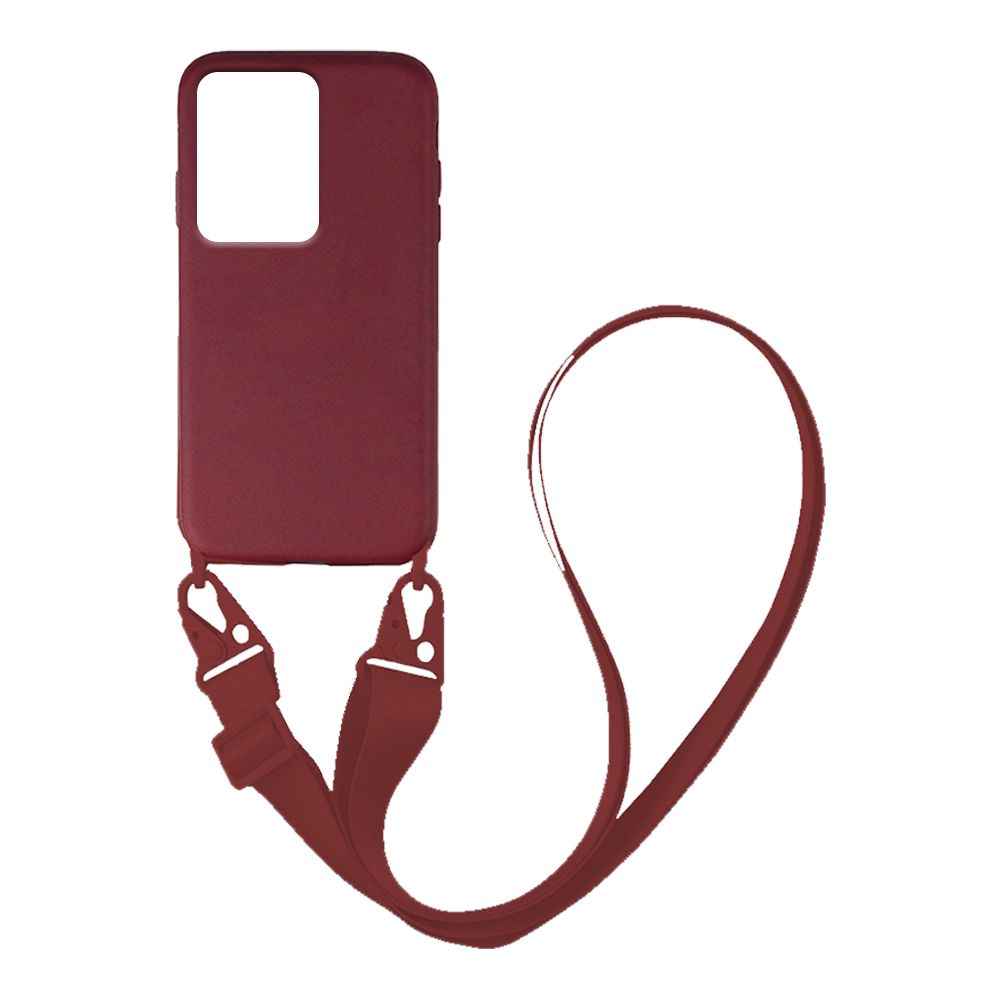 Θήκη Σιλικόνης με Strap CarryHang Sonique Xiaomi Redmi Note 12 4G Μπορντό