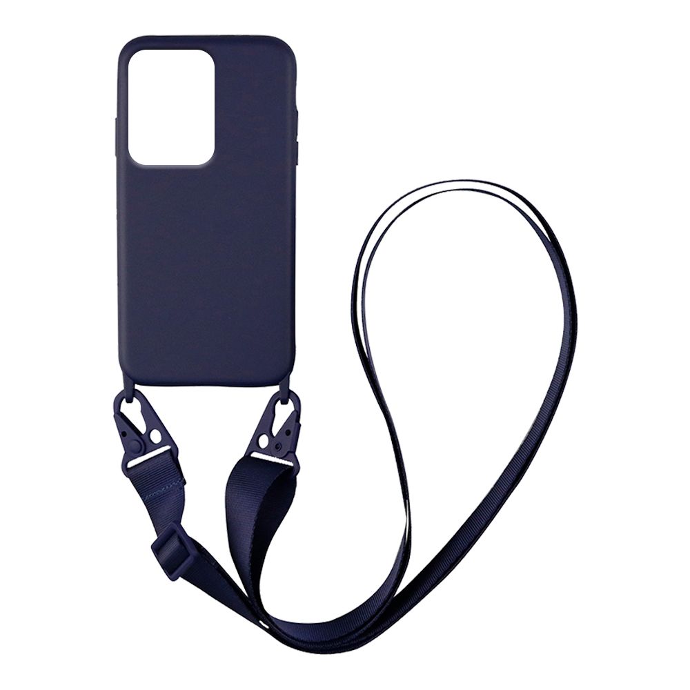 Θήκη Σιλικόνης με Strap CarryHang Sonique Xiaomi Redmi Note 12 Pro 5G / Poco X5 Pro 5G Μπλε Σκούρο