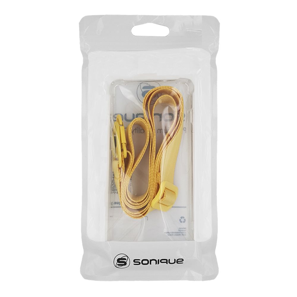 Θήκη Σιλικόνης με Strap Sonique Armor Clear Realme C33 Κίτρινο