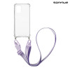 Θήκη Σιλικόνης με Strap Sonique Armor Clear Realme C33 Λιλά