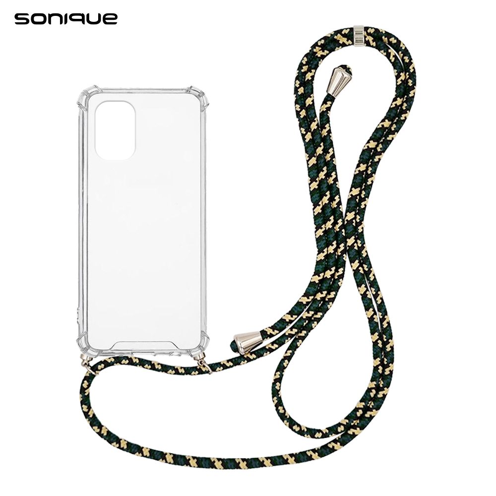 Θήκη Σιλικόνης με Κορδόνι Sonique Armor Clear Realme C33 Rainbow Πράσινο