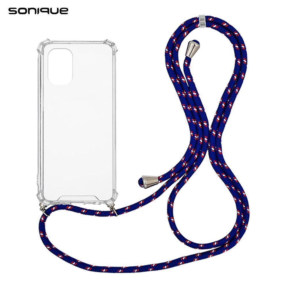Θήκη Σιλικόνης με Κορδόνι Sonique Armor Clear Realme C33 Rainbow Μπλε