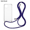 Θήκη Σιλικόνης με Κορδόνι Sonique Armor Clear Apple iPhone 15 Plus Rainbow Μπλε