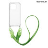 Θήκη Σιλικόνης με Strap Sonique Armor Clear Apple iPhone 15 Pro Πράσινο Ανοιχτό