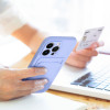 Θήκη Σιλικόνης Sonique Card Case Apple iPhone 15 Λιλά