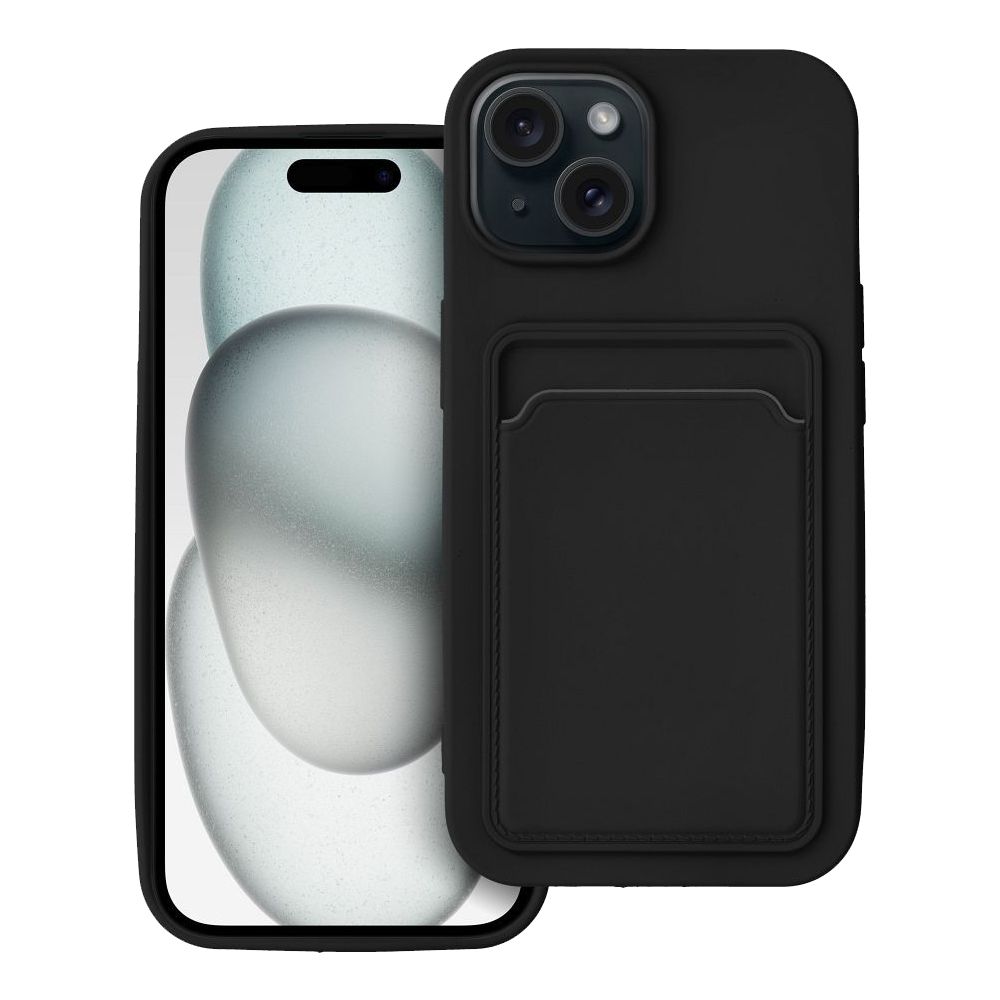 Θήκη Σιλικόνης Sonique Card Case Apple iPhone 15 Μαύρο