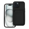 Θήκη Σιλικόνης Sonique Card Case Apple iPhone 15 Μαύρο