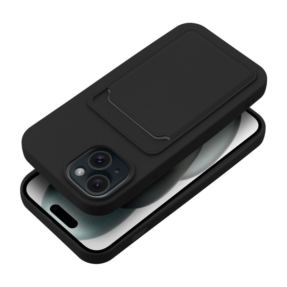 Θήκη Σιλικόνης Sonique Card Case Apple iPhone 15 Μαύρο