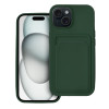 Θήκη Σιλικόνης Sonique Card Case Apple iPhone 15 Πράσινο Σκούρο