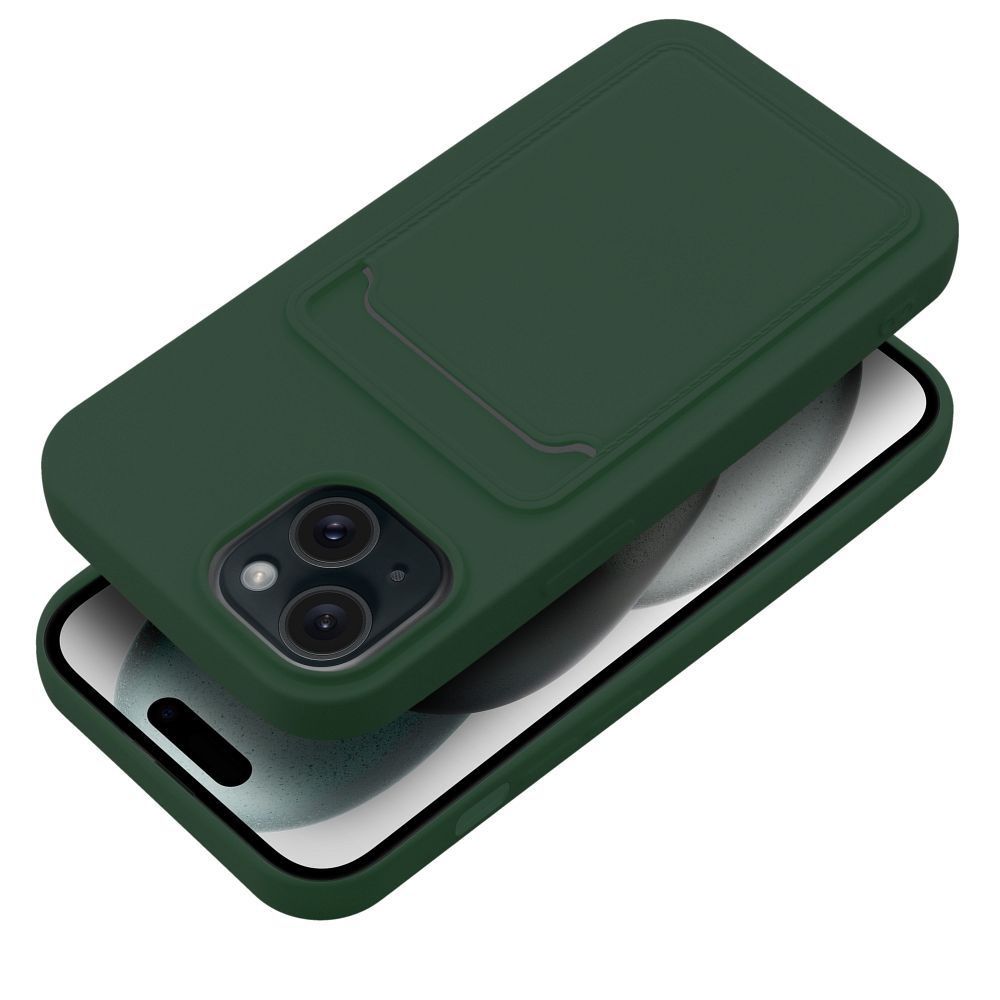 Θήκη Σιλικόνης Sonique Card Case Apple iPhone 15 Πράσινο Σκούρο