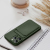 Θήκη Σιλικόνης Sonique Card Case Apple iPhone 15 Πράσινο Σκούρο