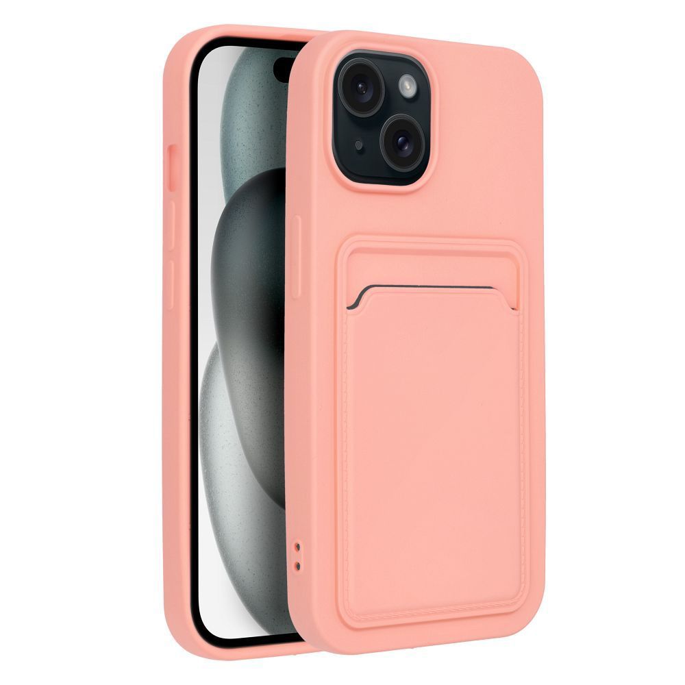 Θήκη Σιλικόνης Sonique Card Case Apple iPhone 15 Ροζ