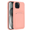 Θήκη Σιλικόνης Sonique Card Case Apple iPhone 15 Ροζ