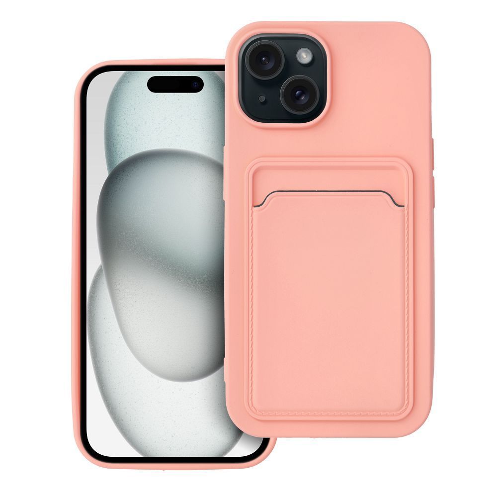 Θήκη Σιλικόνης Sonique Card Case Apple iPhone 15 Ροζ