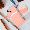 Θήκη Σιλικόνης Sonique Card Case Apple iPhone 15 Ροζ