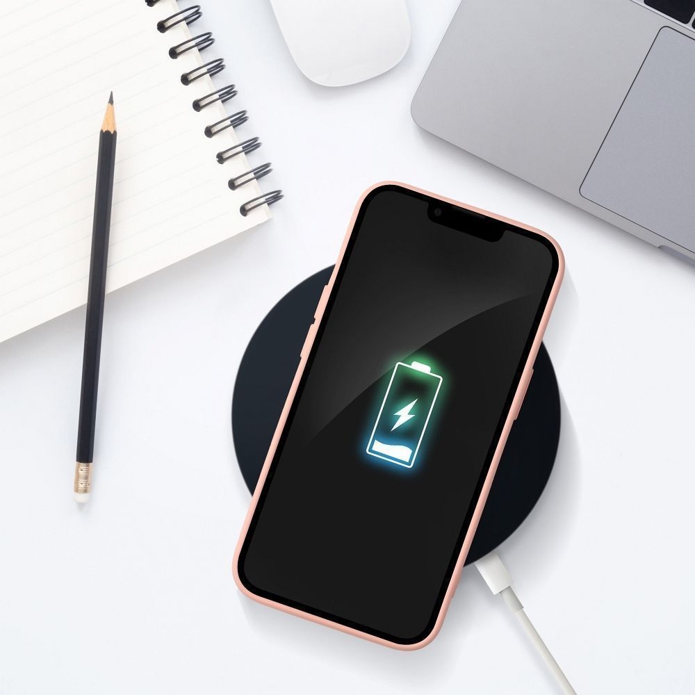Θήκη Σιλικόνης Sonique Card Case Apple iPhone 15 Ροζ