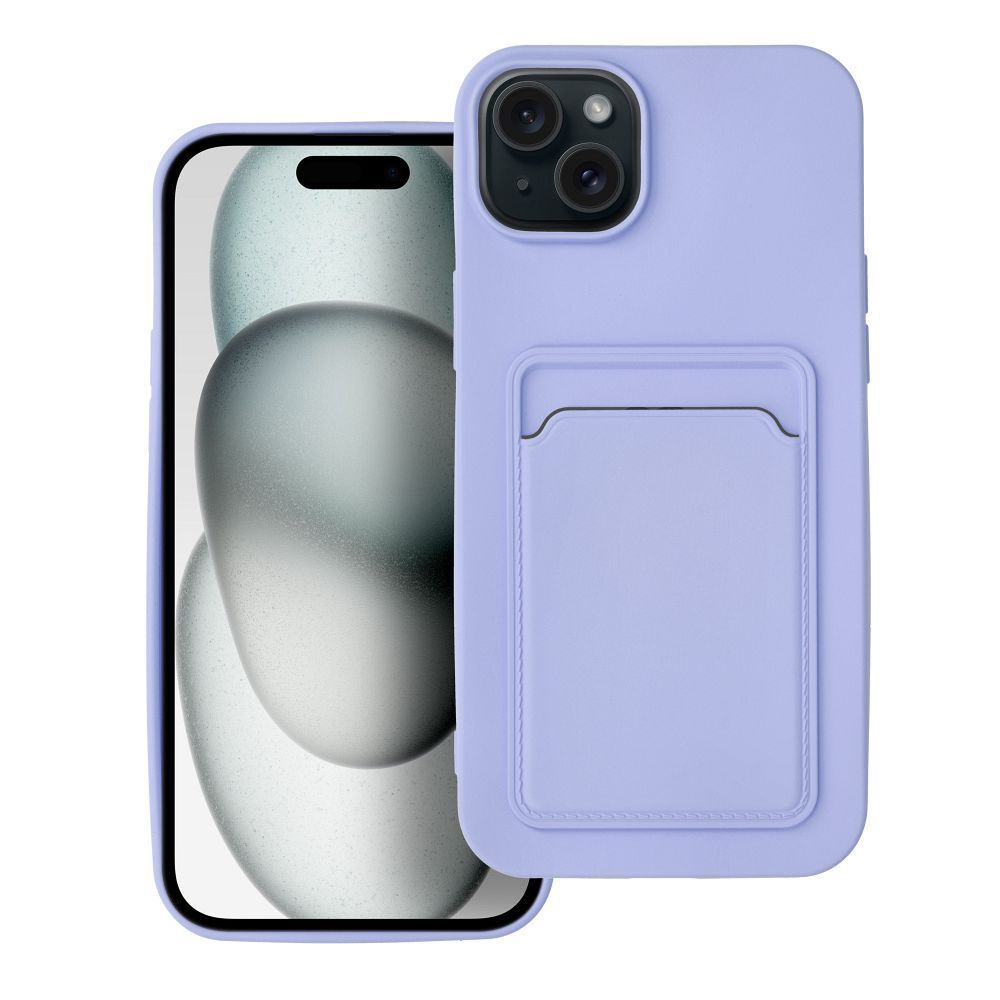 Θήκη Σιλικόνης Sonique Card Case Apple iPhone 15 Plus Λιλά