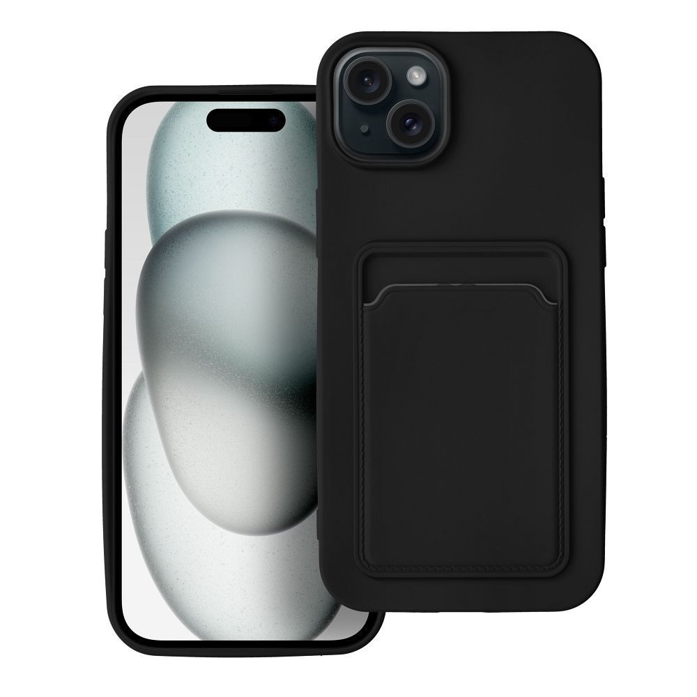 Θήκη Σιλικόνης Sonique Card Case Apple iPhone 15 Plus Μαύρο