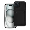 Θήκη Σιλικόνης Sonique Card Case Apple iPhone 15 Plus Μαύρο