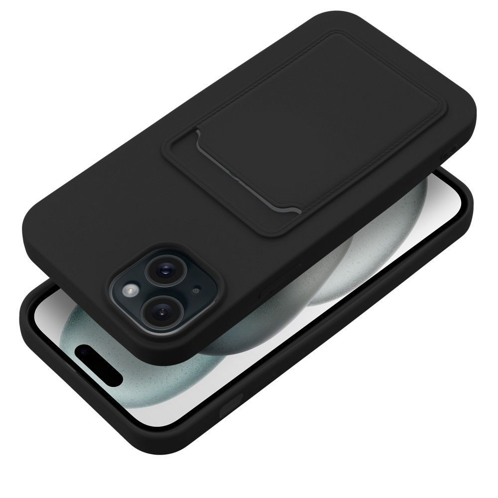 Θήκη Σιλικόνης Sonique Card Case Apple iPhone 15 Plus Μαύρο