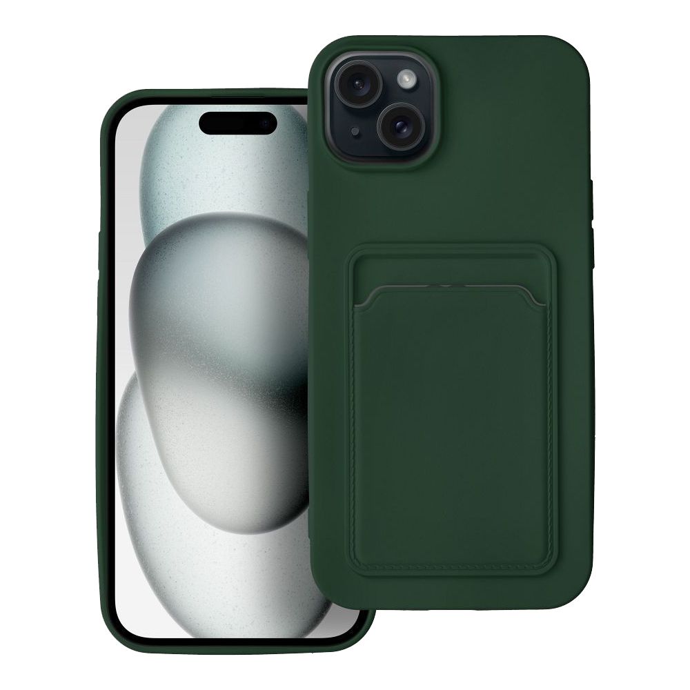 Θήκη Σιλικόνης Sonique Card Case Apple iPhone 15 Plus Πράσινο Σκούρο