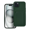 Θήκη Σιλικόνης Sonique Card Case Apple iPhone 15 Plus Πράσινο Σκούρο