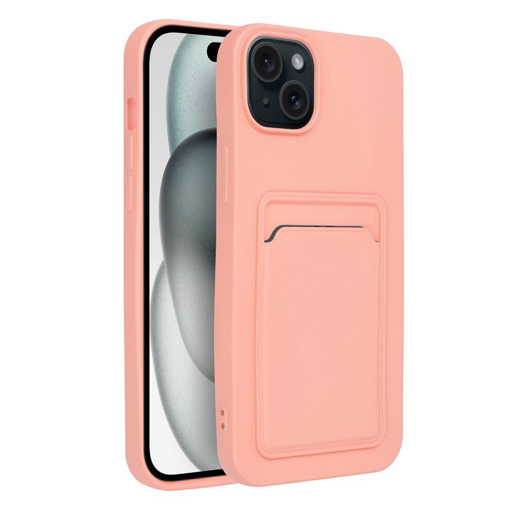 Θήκη Σιλικόνης Sonique Card Case Apple iPhone 15 Plus Ροζ