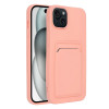 Θήκη Σιλικόνης Sonique Card Case Apple iPhone 15 Plus Ροζ