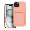 Θήκη Σιλικόνης Sonique Card Case Apple iPhone 15 Plus Ροζ