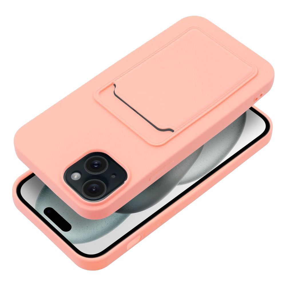 Θήκη Σιλικόνης Sonique Card Case Apple iPhone 15 Plus Ροζ