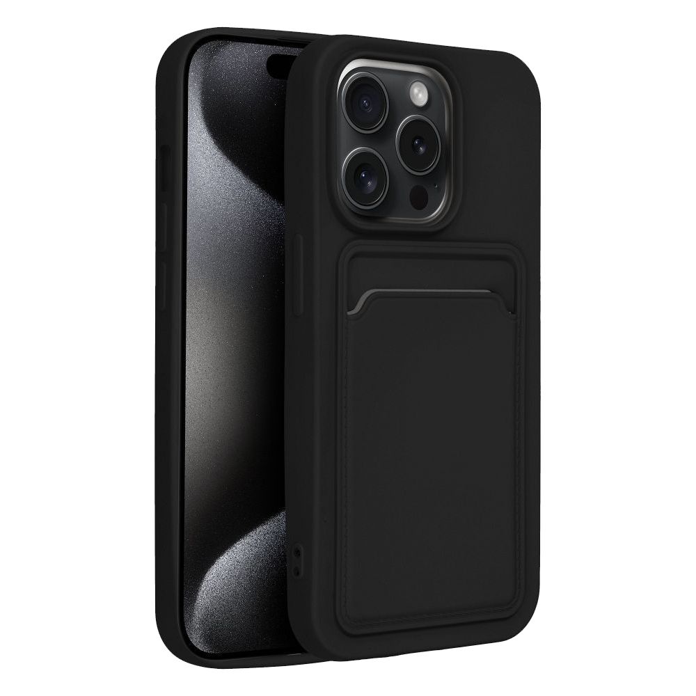 Θήκη Σιλικόνης Sonique Card Case Apple iPhone 15 Pro Μαύρο