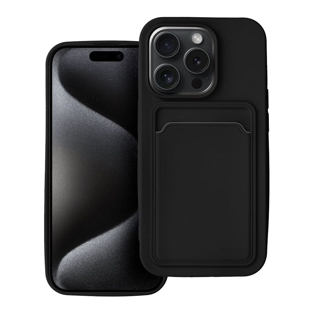 Θήκη Σιλικόνης Sonique Card Case Apple iPhone 15 Pro Μαύρο
