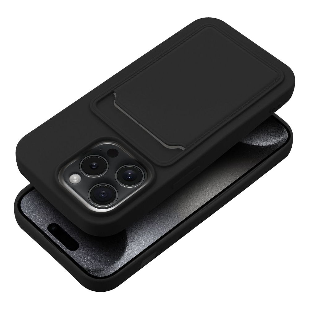 Θήκη Σιλικόνης Sonique Card Case Apple iPhone 15 Pro Μαύρο
