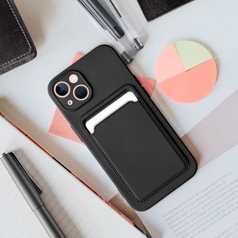Θήκη Σιλικόνης Sonique Card Case Apple iPhone 15 Pro Μαύρο