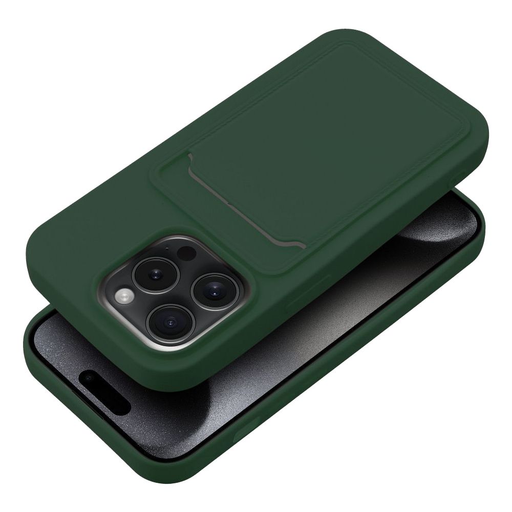 Θήκη Σιλικόνης Sonique Card Case Apple iPhone 15 Pro Πράσινο Σκούρο