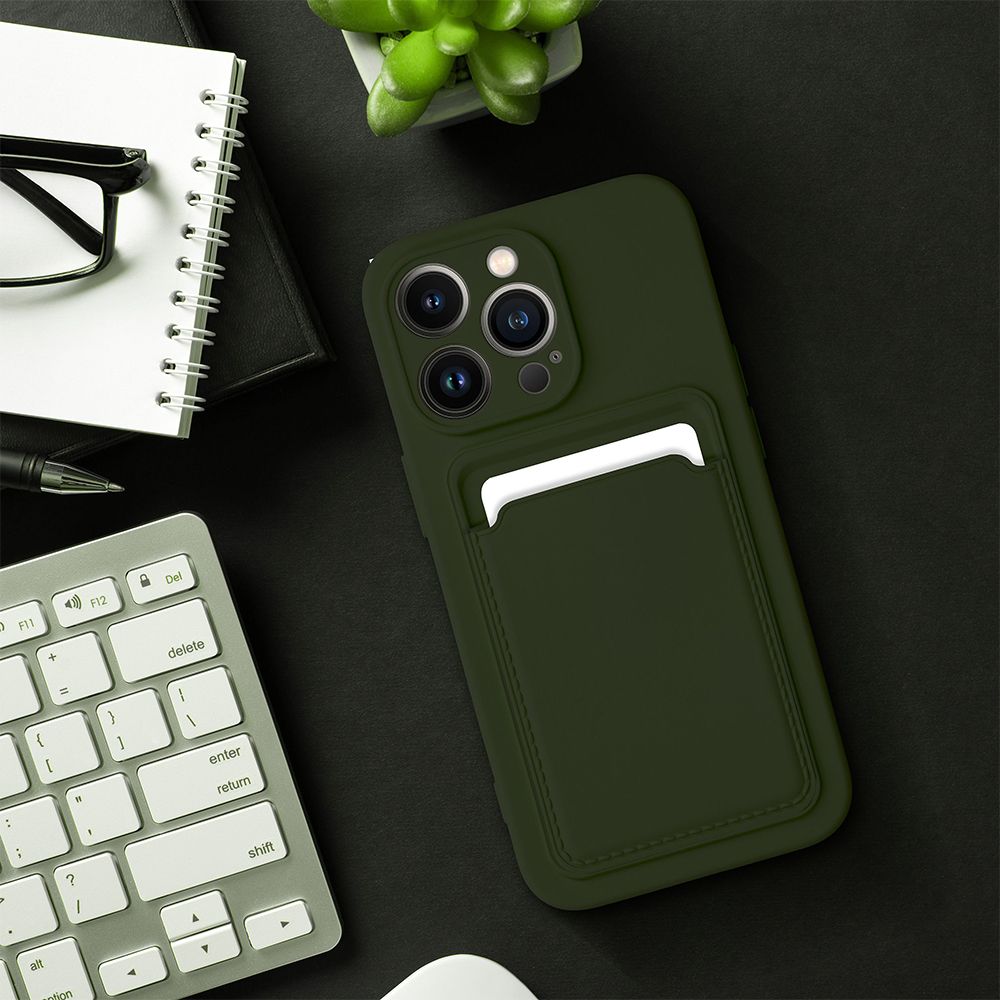 Θήκη Σιλικόνης Sonique Card Case Apple iPhone 15 Pro Πράσινο Σκούρο