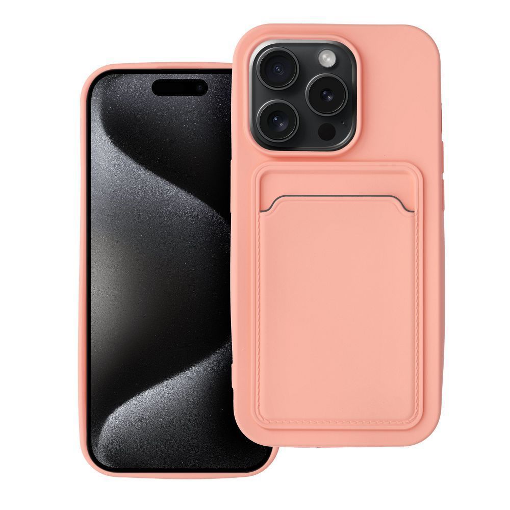 Θήκη Σιλικόνης Sonique Card Case Apple iPhone 15 Pro Ροζ