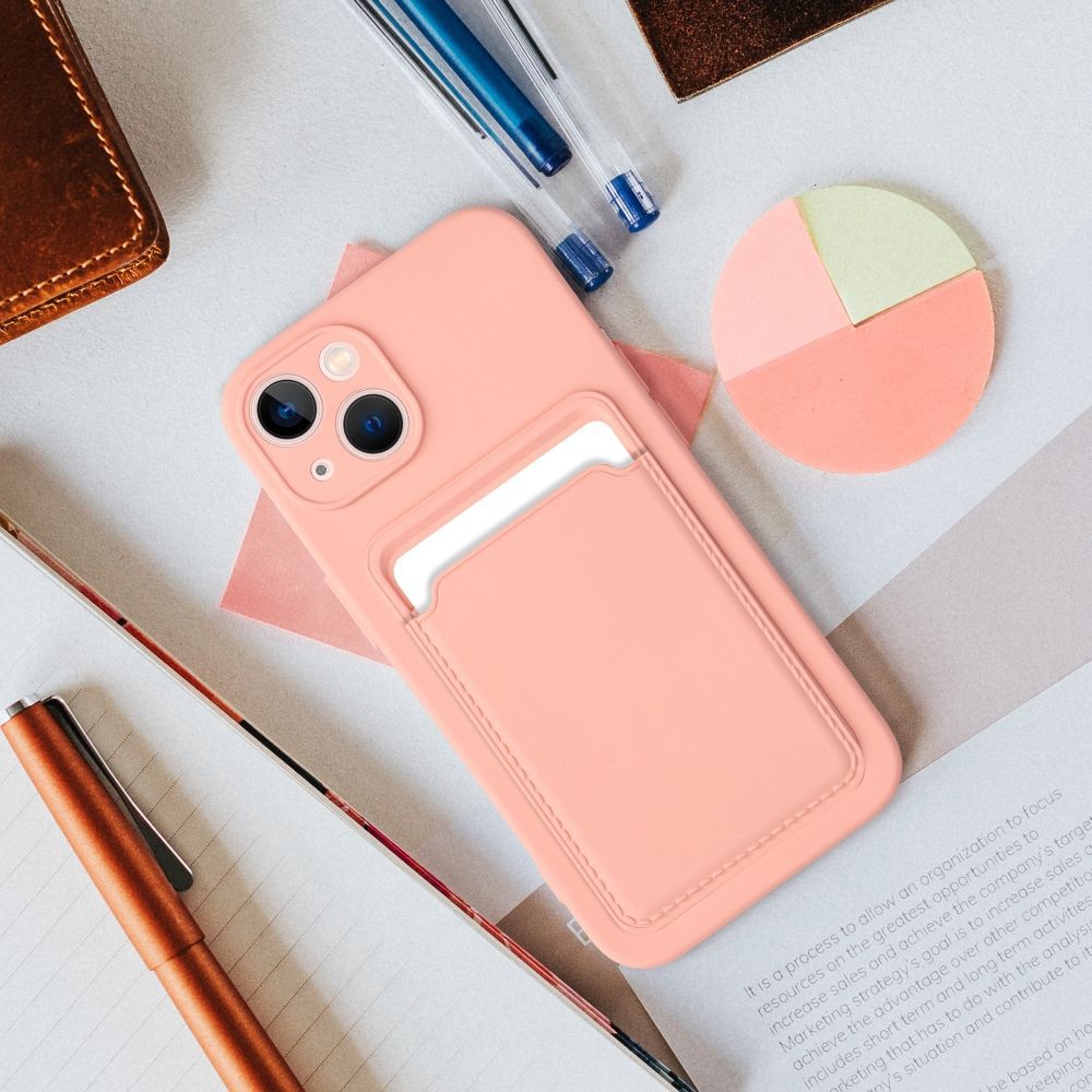 Θήκη Σιλικόνης Sonique Card Case Apple iPhone 15 Pro Ροζ