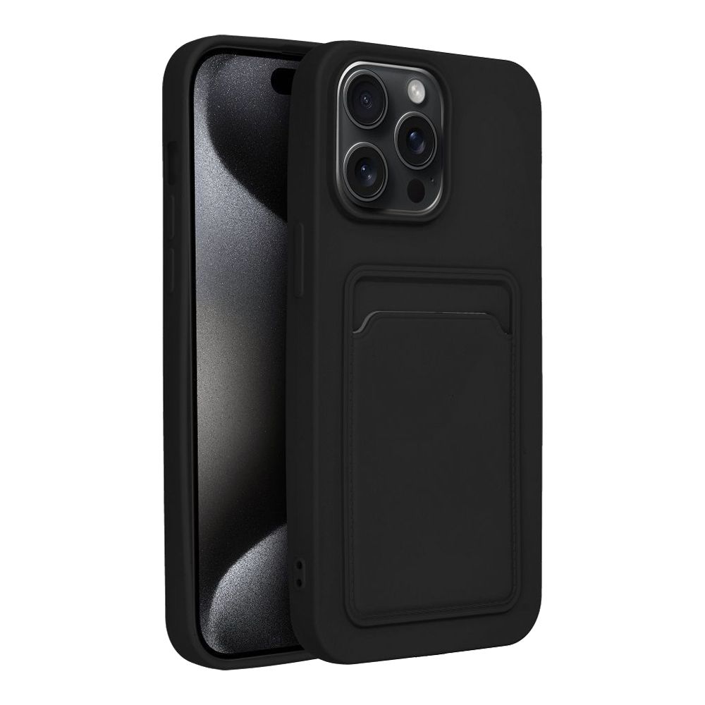 Θήκη Σιλικόνης Sonique Card Case Apple iPhone 15 Pro Max Μαύρο