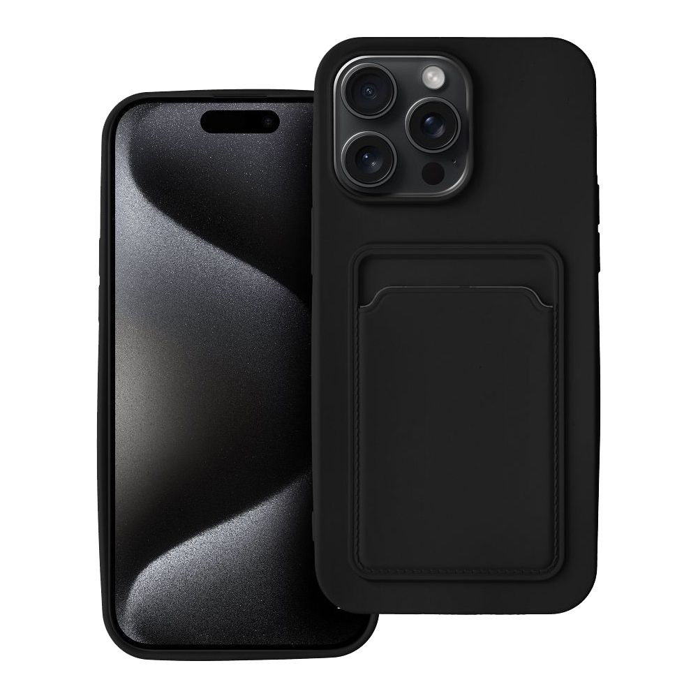 Θήκη Σιλικόνης Sonique Card Case Apple iPhone 15 Pro Max Μαύρο