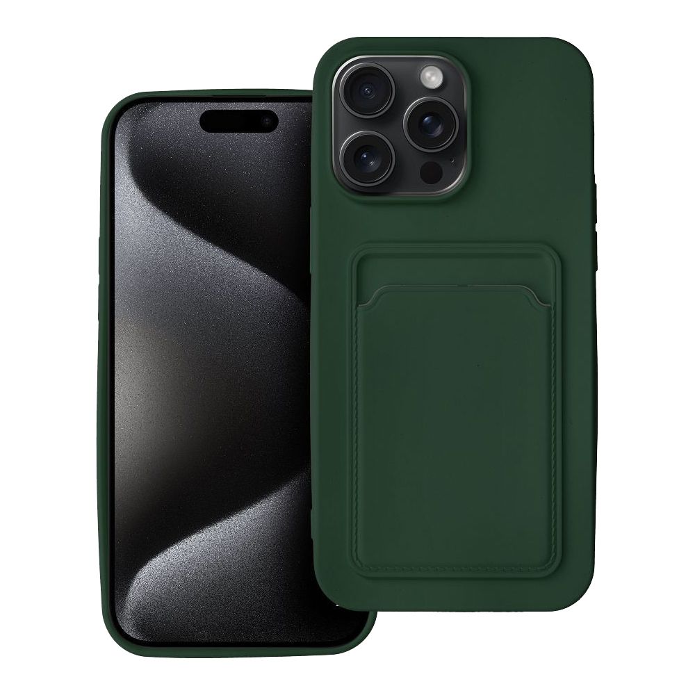 Θήκη Σιλικόνης Sonique Card Case Apple iPhone 15 Pro Max Πράσινο Σκούρο