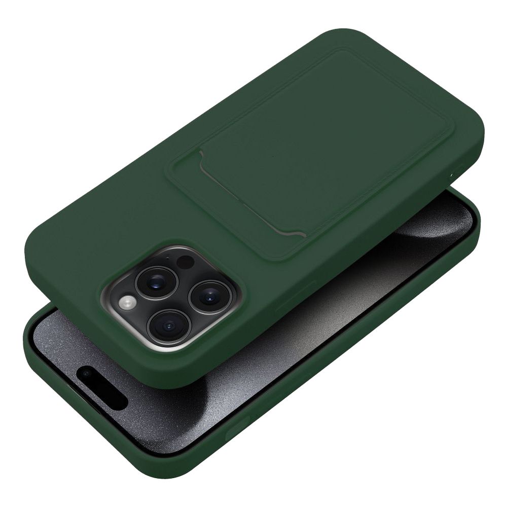 Θήκη Σιλικόνης Sonique Card Case Apple iPhone 15 Pro Max Πράσινο Σκούρο