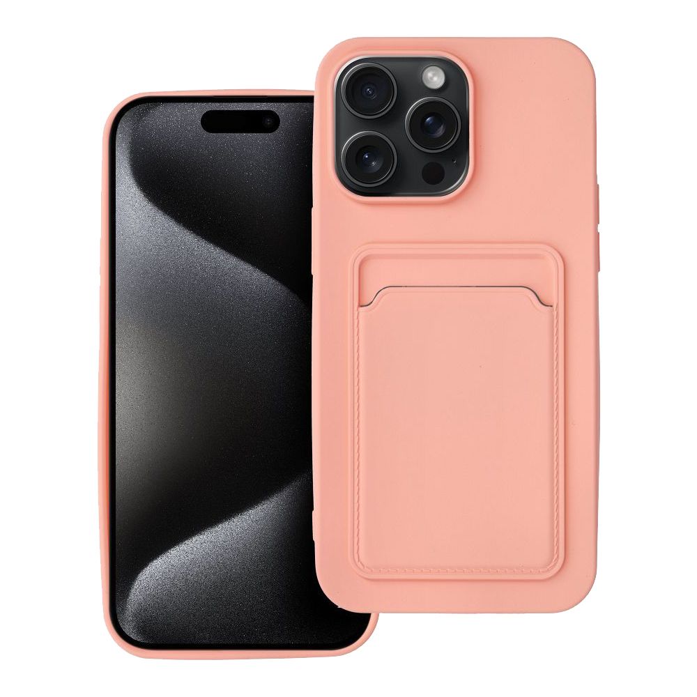 Θήκη Σιλικόνης Sonique Card Case Apple iPhone 15 Pro Max Ροζ