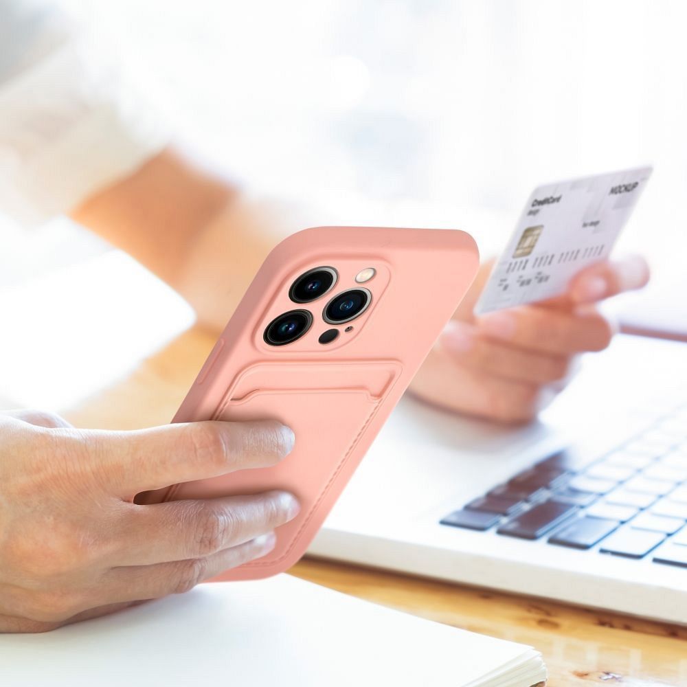 Θήκη Σιλικόνης Sonique Card Case Apple iPhone 15 Pro Max Ροζ