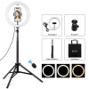 Ring Light Puluz  10.2" 26cm με Τρίποδο Δαπέδου 1.65m και Βάση για Κινητό