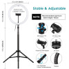 Ring Light Puluz 11.8" 30cm με Τρίποδο Δαπέδου 1.65cm και Βάση για Κινητό
