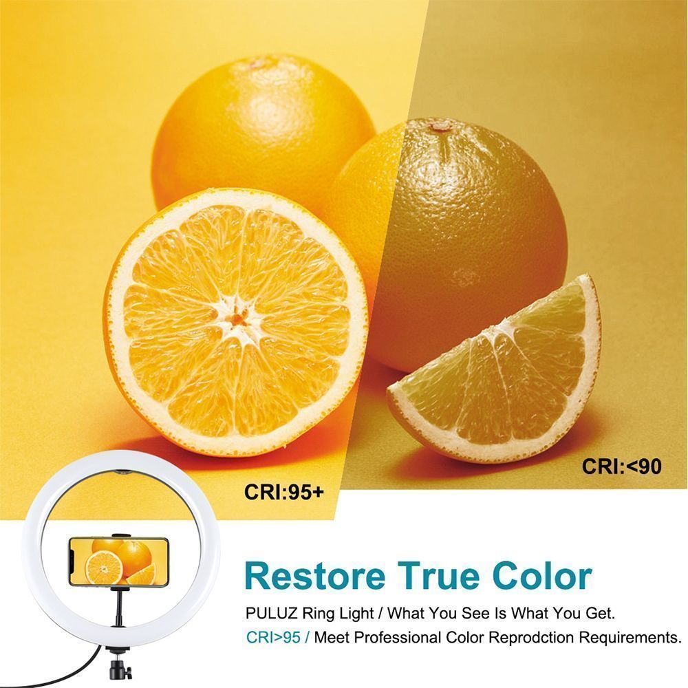 Ring Light Puluz 11.8" 30cm με Τρίποδο Δαπέδου 1.65cm και Βάση για Κινητό