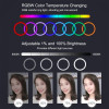 Ring Light Puluz RGBW LED 11.8" 30cm με Τρίποδο Δαπέδου 1.65cm και Βάση Κινητού
