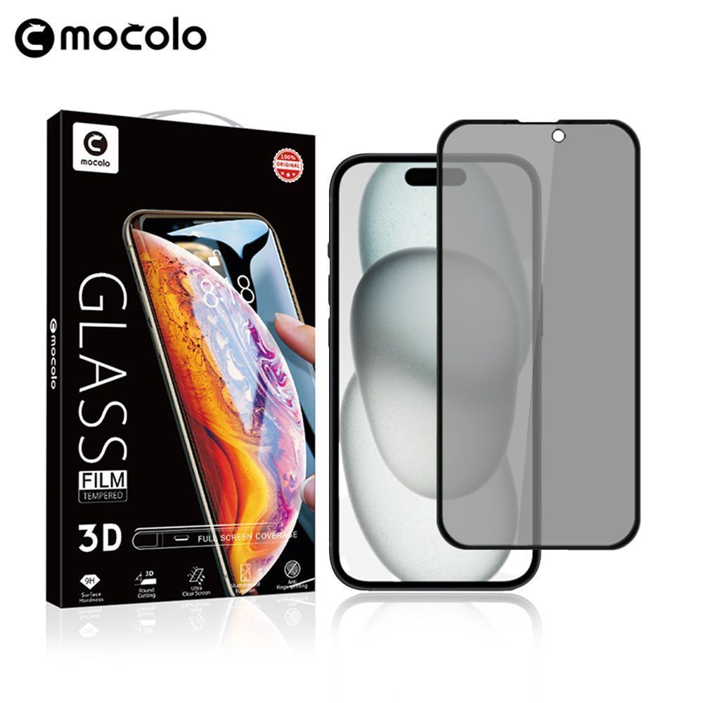 Mocolo Full Glue Privacy Tempered Glass Apple iPhone 15 Μαύρο